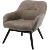 MOLOO MALMO - Fauteuil Vintage Marron Clair Pieds Bois Noir - Marron -Pas Cher Fauteuil Magasin 51245962 1