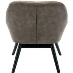 MOLOO MALMO - Fauteuil Vintage Marron Clair Pieds Bois Noir - Marron 9 MOLOO MALMO - Fauteuil Vintage Marron Clair Pieds Bois Noir - Marron -Pas Cher Fauteuil Magasin 51245962 3