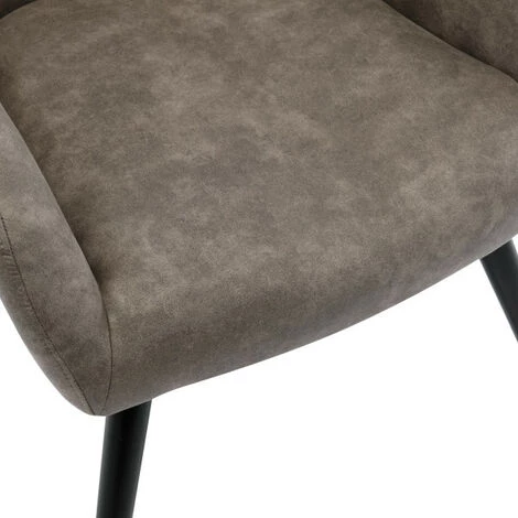 MOLOO MALMO - Fauteuil Vintage Marron Clair Pieds Bois Noir - Marron 6 MOLOO MALMO - Fauteuil Vintage Marron Clair Pieds Bois Noir - Marron – Image 4