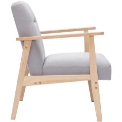 MILIBOO Fauteuil Scandinave Gris Clair Et Bois ABYSS - Gris Clair 9 MILIBOO Fauteuil Scandinave Gris Clair Et Bois ABYSS - Gris Clair -Pas Cher Fauteuil Magasin 51292624 3
