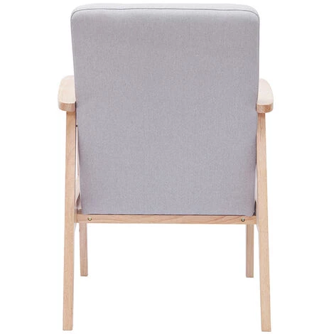 MILIBOO Fauteuil Scandinave Gris Clair Et Bois ABYSS - Gris Clair 6 MILIBOO Fauteuil Scandinave Gris Clair Et Bois ABYSS - Gris Clair – Image 4