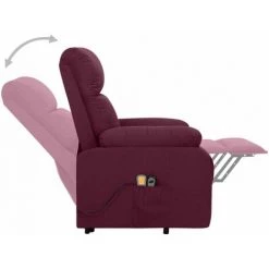 Fauteuil De Massage Inclinable Tissu Violet VidaXL -Pas Cher Fauteuil Magasin 51353050 4