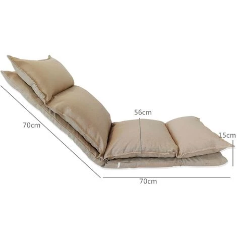 MOBILI REBECCA Rebecca Mobili Chaise De Sol Métal Beige Polyester Relaxante Inclinable 70x56x70 4 MOBILI REBECCA Rebecca Mobili Chaise De Sol Métal Beige Polyester Relaxante Inclinable 70x56x70 – Image 2