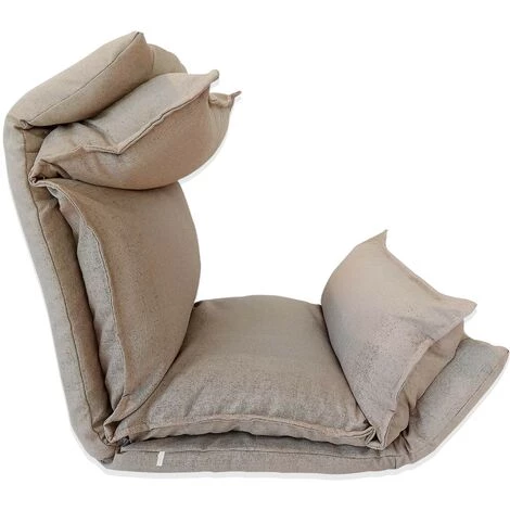 MOBILI REBECCA Rebecca Mobili Chaise De Sol Métal Beige Polyester Relaxante Inclinable 70x56x70 7 MOBILI REBECCA Rebecca Mobili Chaise De Sol Métal Beige Polyester Relaxante Inclinable 70x56x70 – Image 5