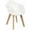THE HOME DECO FACTORY Fauteuil Scandinave Imitation Fourrure Blanc Pour Enfant - Blanc