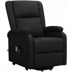 Fauteuil Inclinable De Massage Similicuir Noir VidaXL -Pas Cher Fauteuil Magasin 51509123 2