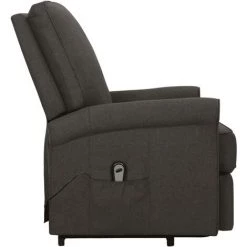 Fauteuil Inclinable Tissu Taupe VidaXL -Pas Cher Fauteuil Magasin 51509145 4