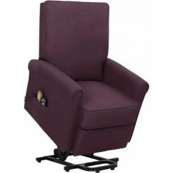 Fauteuil De Massage Inclinable Tissu Violet VidaXL