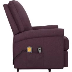 Fauteuil De Massage Inclinable Tissu Violet VidaXL 10 Fauteuil De Massage Inclinable Tissu Violet VidaXL -Pas Cher Fauteuil Magasin 51509162 4