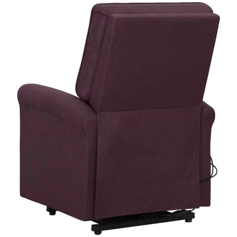 Fauteuil De Massage Inclinable Tissu Violet VidaXL 7 Fauteuil De Massage Inclinable Tissu Violet VidaXL – Image 5