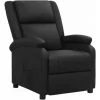 Fauteuil Inclinable Cuir Véritable Noir VidaXL 1 Fauteuil Inclinable Cuir Véritable Noir VidaXL -Pas Cher Fauteuil Magasin 51537745 1