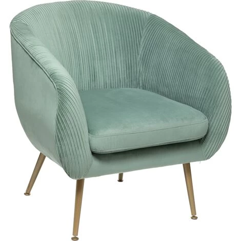 Fauteuil Velours Plissé Vert Jade Solaro Atmosphera 3 Fauteuil Velours Plissé Vert Jade Solaro Atmosphera