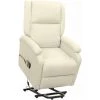 Fauteuil De Massage Inclinable Tissu Crème VidaXL -Pas Cher Fauteuil Magasin 51777586 1