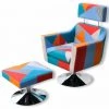 YOUTHUP Fauteuil TV Avec Design De Patchwork Tissu