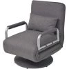 YOUTHUP Fauteuil Pivotant Et Canapé-lit Gris Foncé Tissu -Pas Cher Fauteuil Magasin 51851663 1