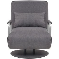 YOUTHUP Fauteuil Pivotant Et Canapé-lit Gris Foncé Tissu 9 YOUTHUP Fauteuil Pivotant Et Canapé-lit Gris Foncé Tissu -Pas Cher Fauteuil Magasin 51851663 3