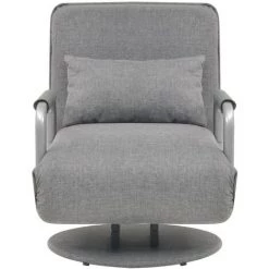 YOUTHUP Fauteuil Pivotant Et Canapé-lit Gris Clair Tissu 9 YOUTHUP Fauteuil Pivotant Et Canapé-lit Gris Clair Tissu -Pas Cher Fauteuil Magasin 51851666 3