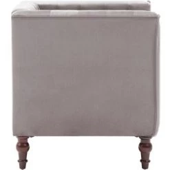 YOUTHUP Fauteuil Gris Velours -Pas Cher Fauteuil Magasin 51851962 4