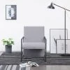 YOUTHUP Fauteuil Avec Pieds En Chrome Gris Clair Tissu