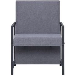 YOUTHUP Fauteuil Avec Pieds En Chrome Gris Clair Tissu -Pas Cher Fauteuil Magasin 51852586 3