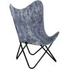 YOUTHUP Chaise Papillon Bleu Indigo Toile -Pas Cher Fauteuil Magasin 51852752 1