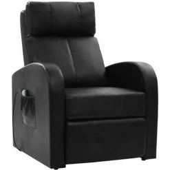 YOUTHUP Fauteuil De Massage Noir Similicuir