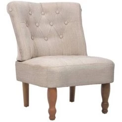 YOUTHUP Fauteuil De Style France Crème Tissu - Crème -Pas Cher Fauteuil Magasin 51859779 2