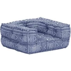 YOUTHUP Fauteuil-canapé Modulaire Indigo Tissu Patchwork - Bleu -Pas Cher Fauteuil Magasin 51861941 4