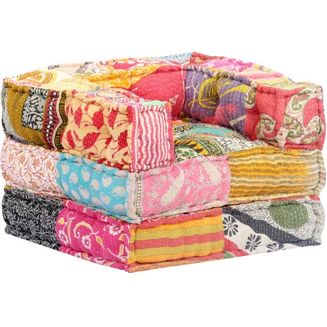 YOUTHUP Fauteuil-canapé Modulaire Tissu Patchwork - Multicolore 3 YOUTHUP Fauteuil-canapé Modulaire Tissu Patchwork - Multicolore