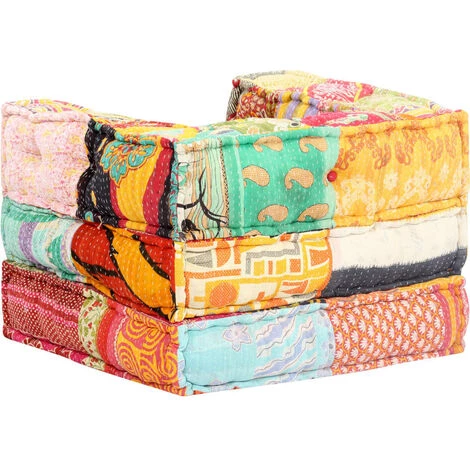 YOUTHUP Fauteuil-canapé Modulaire Tissu Patchwork - Multicolore 4 YOUTHUP Fauteuil-canapé Modulaire Tissu Patchwork - Multicolore – Image 2