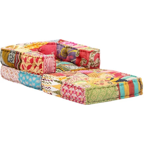 YOUTHUP Fauteuil-canapé Modulaire Tissu Patchwork - Multicolore 6 YOUTHUP Fauteuil-canapé Modulaire Tissu Patchwork - Multicolore – Image 4