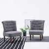 YOUTHUP Chaise Française Gris Clair Tissu - Gris -Pas Cher Fauteuil Magasin 51863610 1