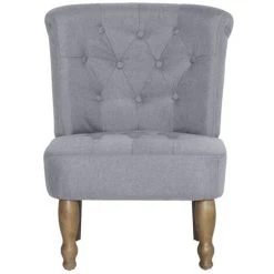 YOUTHUP Chaise Française Gris Clair Tissu - Gris 9 YOUTHUP Chaise Française Gris Clair Tissu - Gris -Pas Cher Fauteuil Magasin 51863610 3
