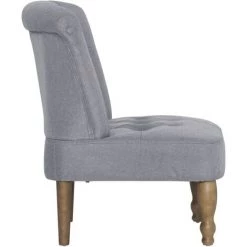 YOUTHUP Chaise Française Gris Clair Tissu - Gris 10 YOUTHUP Chaise Française Gris Clair Tissu - Gris -Pas Cher Fauteuil Magasin 51863610 4