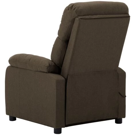 YOUTHUP Fauteuil De Massage Marron Tissu - Brun 6 YOUTHUP Fauteuil De Massage Marron Tissu - Brun – Image 4