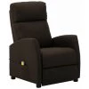 YOUTHUP Fauteuil De Massage Inclinable Marron Foncé Tissu - Brun -Pas Cher Fauteuil Magasin 51865574 1