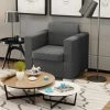YOUTHUP Fauteuil Gris Foncé Tissu - Gris -Pas Cher Fauteuil Magasin 51872694 1