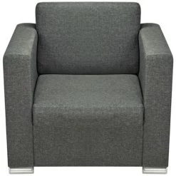 YOUTHUP Fauteuil Gris Foncé Tissu - Gris -Pas Cher Fauteuil Magasin 51872694 4