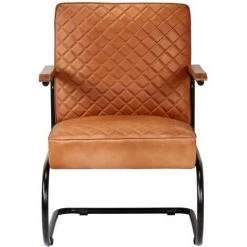 YOUTHUP Fauteuil Marron Clair Cuir Véritable - Brun 9 YOUTHUP Fauteuil Marron Clair Cuir Véritable - Brun -Pas Cher Fauteuil Magasin 51872718 3