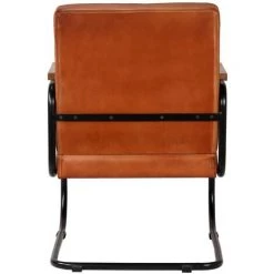 YOUTHUP Fauteuil Marron Clair Cuir Véritable - Brun 11 YOUTHUP Fauteuil Marron Clair Cuir Véritable - Brun -Pas Cher Fauteuil Magasin 51872718 5