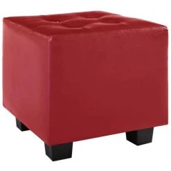 YOUTHUP Fauteuil Avec Repose-pied Rouge Similicuir - Rouge 11 YOUTHUP Fauteuil Avec Repose-pied Rouge Similicuir - Rouge -Pas Cher Fauteuil Magasin 51872843 5