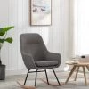 YOUTHUP Chaise à Bascule Gris Clair Tissu - Gris