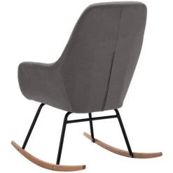 YOUTHUP Chaise à Bascule Gris Clair Tissu - Gris 11 YOUTHUP Chaise à Bascule Gris Clair Tissu - Gris -Pas Cher Fauteuil Magasin 51873479 5