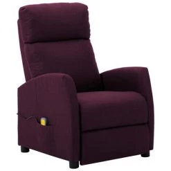 YOUTHUP Fauteuil De Massage Inclinable Violet Tissu - Pourpre