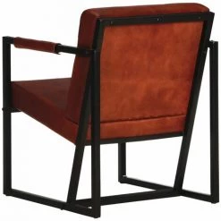YOUTHUP Fauteuil Marron Cuir Véritable - Brun -Pas Cher Fauteuil Magasin 51874297 4