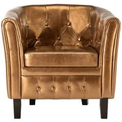 YOUTHUP Fauteuil Marron Similicuir - Brun 9 YOUTHUP Fauteuil Marron Similicuir - Brun -Pas Cher Fauteuil Magasin 51874308 3