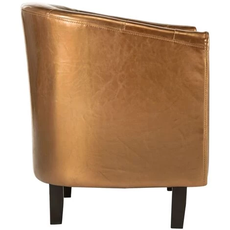 YOUTHUP Fauteuil Marron Similicuir - Brun 6 YOUTHUP Fauteuil Marron Similicuir - Brun – Image 4