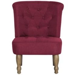YOUTHUP Chaises Françaises 2 Pcs Rouge Bordeaux Tissu - Rouge -Pas Cher Fauteuil Magasin 51874402 4