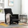 YOUTHUP Fauteuil Inclinable Noir Similicuir Daim - Noir -Pas Cher Fauteuil Magasin 51874515 1