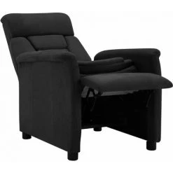 YOUTHUP Fauteuil Inclinable Noir Similicuir Daim - Noir -Pas Cher Fauteuil Magasin 51874515 3